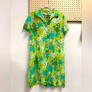 1960’s VTG Groovy Floral House Dress‎